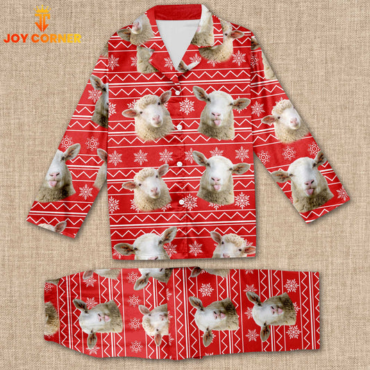 Joycorners Sheep Christmas Pattern 3D Pajamas