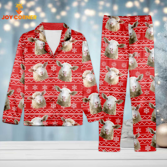 Joycorners Sheep Christmas Pattern 3D Pajamas