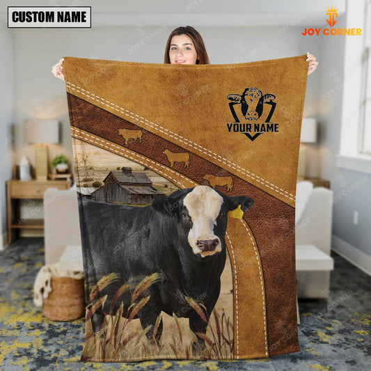 Joycorners Blaze Faced Simmental Custom Name Blanket Collection