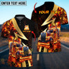 Joycorners Trucking Optimus On Fire Personalized Name 3D Shirt