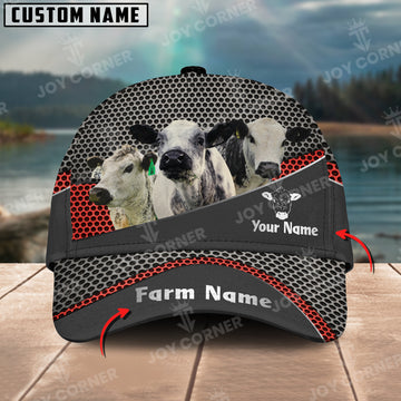 Joycorners Speckle Park Customized Name And Farm Name Metal 3D Classic Cap