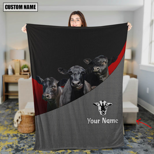 Joycorners Love Black Angus Metal Pattern 3D Blanket