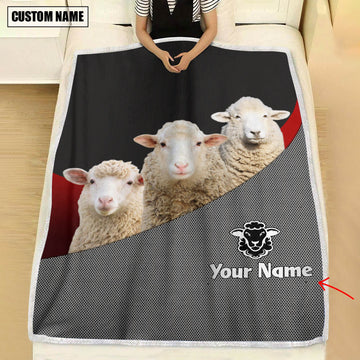 Joycorners Love Sheep Metal Pattern 3D Blanket