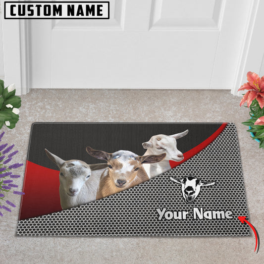 Joycorners Debudded Goat Metal Pattern Doormat