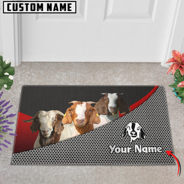 Joycorners Boer Goat Metal Pattern Doormat