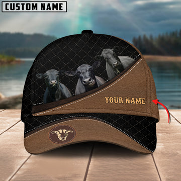 Joycorners Custom Name Black Angus Brown Black 3D Classic Cap