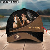 Joycorners Custom Name Horse Brown Black 3D Classic Cap