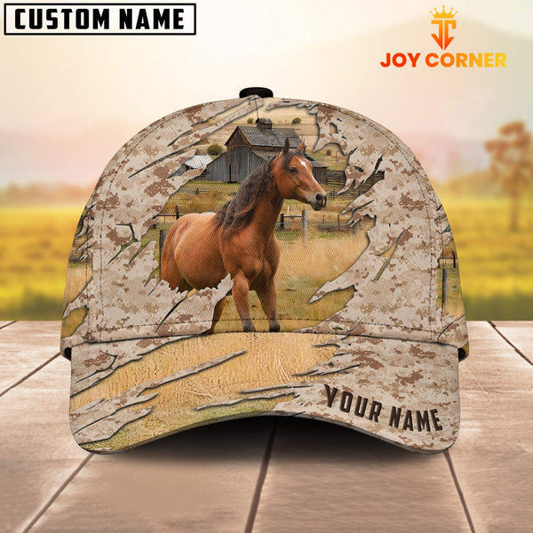 Joycorners Custom Name Horse Camo Pattern Cap