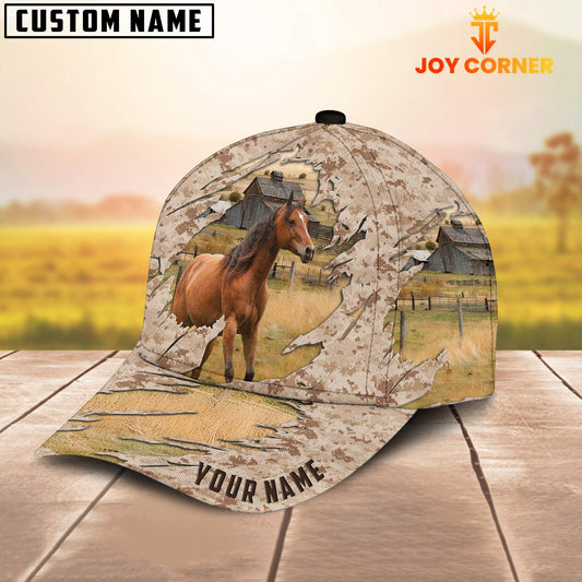 Joycorners Custom Name Horse Camo Pattern Cap