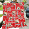 Joycorners Happy Charolais Cattle Merry Christmas Blanket