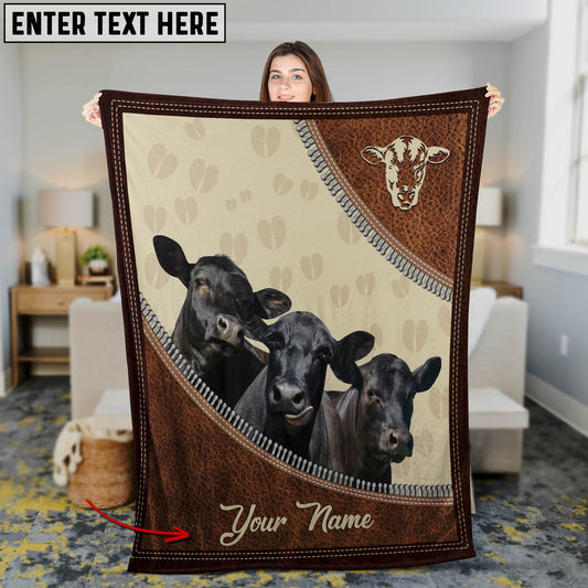 Joycorners Custom Name Angus Cattle Happiness 3D Blanket