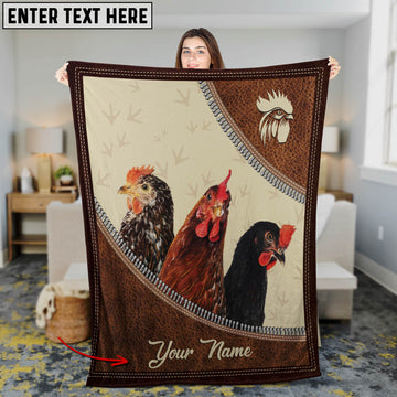 Joycorners Custom Name Chicken Happiness 3D Blanket