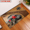 Joycorners Farm Personalized Name Red Tractor Doormat