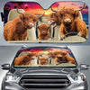 Joycorners Custom Text Highland After Sunset All Over Printed 3D Sun Shade