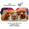 Joycorners Custom Text Highland After Sunset All Over Printed 3D Sun Shade