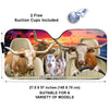 Joycorners Custom Text Texas Longhorn After Sunset All Over Printed 3D Sun Shade