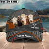 Joycorners Hereford Customized Name And Farm Name Metal 3D Classic Cap