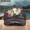 Joycorners Charolais Customized Name And Farm Name Metal 3D Classic Cap