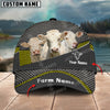 Joycorners Charolais Customized Name And Farm Name Metal 3D Classic Cap