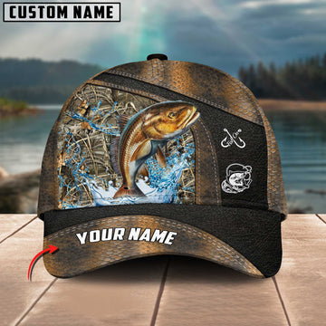 Joycornerss Redfish Fishing Personalized Name Blue 3D Classic Cap