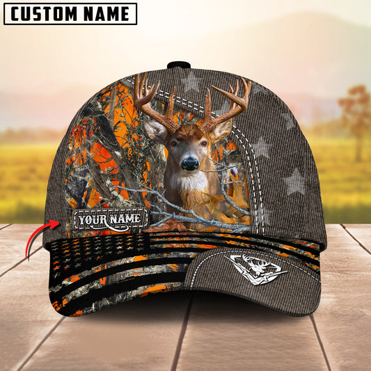 Joycorners Mule Hunting Customized Name US Flag 3D Classic Cap
