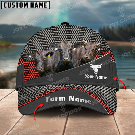 Joycorners Wagyu Customized Name And Farm Name Metal 3D Classic Cap