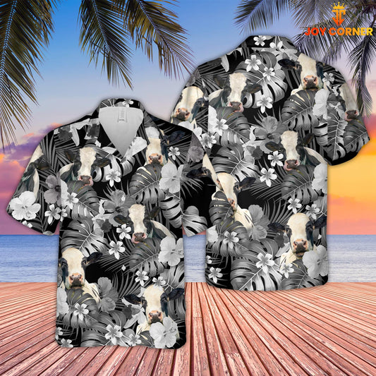 Joy Corners Holstein Grey 3D Hawaiian Shirt