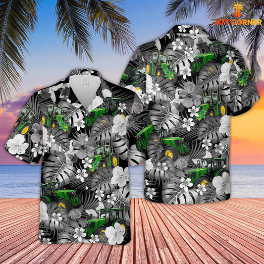 Joy Corners Tractor Grey 3D Hawaiian Shirt