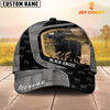 Joycorners Custom Name Black Angus Metal Pattern Cap