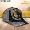 Joycorners Custom Name Black Angus Metal Pattern Cap