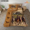 JoyCorners Personalized Horse In Field Farmhouse 3D Bedding Set