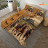 JoyCorners Personalized Horse In Field Farmhouse 3D Bedding Set