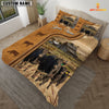 JoyCorners Personalized Black Angus In Field Farmhouse 3D Bedding Set