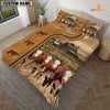 JoyCorners Personalized Hereford Cattle In Field Farmhouse 3D Bedding Set