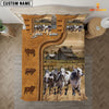 JoyCorners Personalized Brahman Cattle In Field Farmhouse 3D Bedding Set