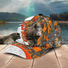 Joycorners Wild Boar Hunting Customized Name Orange Lava Pattern 3D Classic Cap