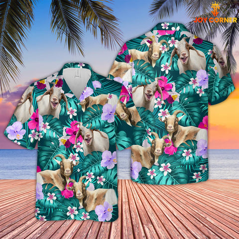 Joy Corners Goat Tropical Style 3D Hawaiian Shirt