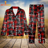 Joycorners Black Angus Cattle Caro Pattern 3D Pajamas For Kid