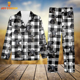 Joycorners Black Angus Cattle Caro Pattern 3D Pajamas For Kid