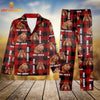 Joycorners Red Angus Caro Pattern 3D Pajamas