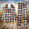 Joycorners Red Angus Caro Pattern 3D Pajamas