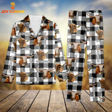 Joycorners Texas Longhorn Caro Pattern 3D Pajamas