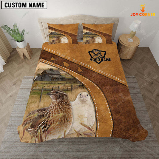 Joycorners Jumbo English White And Jumbo Brown Continx Quail Customized Bedding set