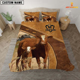 Joycorners Custom Name Simbrah Cattle Bedding set