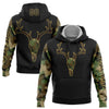 Joycorners Custom Stitched Black Cmao-Old Gold 3D Deer Hunting Sports Pullover 3D Hoodie