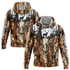 Joycorners Custom Stitched Camo White-Black 3D Gun Hunter Deer Hunting Sports Pullover 3D Hoodie