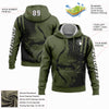 Joycorners Custom Stitched Olive White-Black 3D American Flag And Bow Hunter Hunting Sports Pullover 3D Classic Hoodie