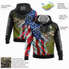 Joycorners Custom Stitched Black White 3D American Flag And Duck Hunting Sports Pullover 3D Hoodie