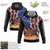 Joycorners Custom Stitched Black White 3D American Flag And Deer Hunting Sports Pullover 3D Hoodie