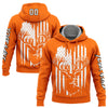 Joycorners Custom Stitched Bay Orange White-Black 3D American Flag And Deer Hunting Sports Pullover 3D Hoodie